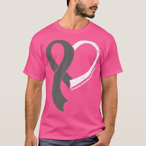 Juvenile Diabetes Awareness Hope Love Heart Ribbon T_Shirt