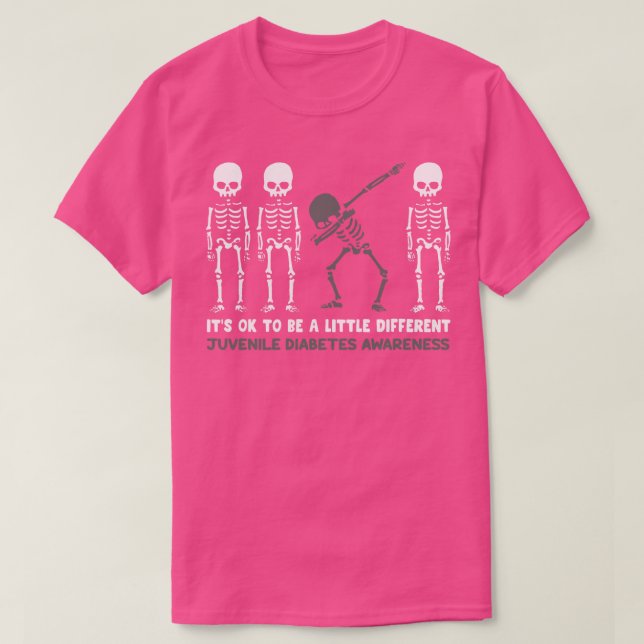 Juvenile Diabetes Awareness Its Ok To Be A Little  T-Shirt (Design Front)