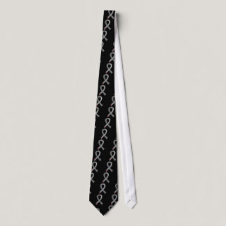 Juvenile Diabetes Grey Ribbon 3 Tie