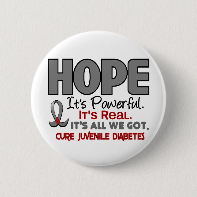 Juvenile Diabetes HOPE 1 Button (Front)