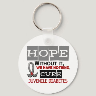 Juvenile Diabetes HOPE 2 Keychain