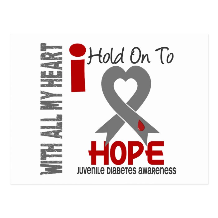 Juvenile Diabetes I Hold On To Hope Postcard