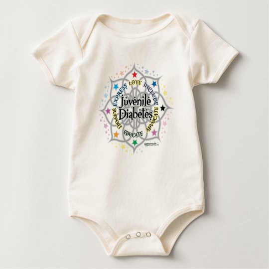 Juvenile Diabetes Lotus Baby Bodysuit