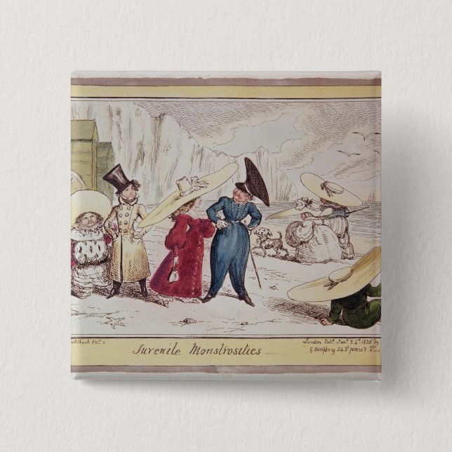 Juvenile Monstrosities, 1825 Button (Front)
