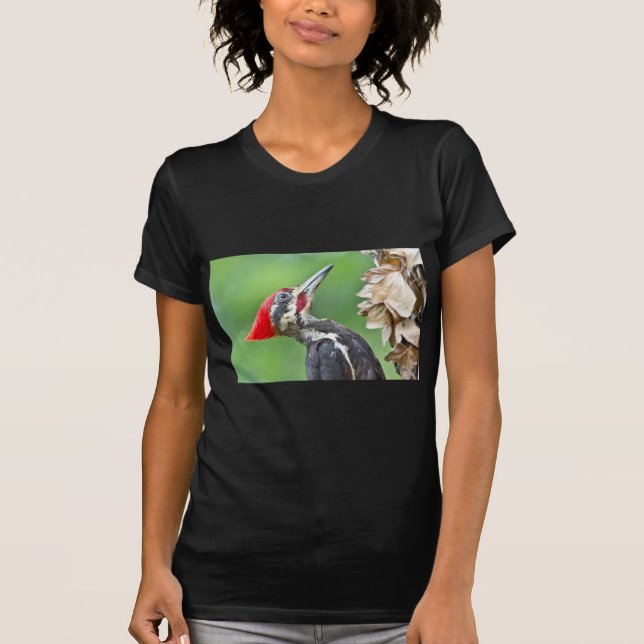 Juvenile Pileated Woodpecker Profile Gifts Apparel T-Shirt (Front)