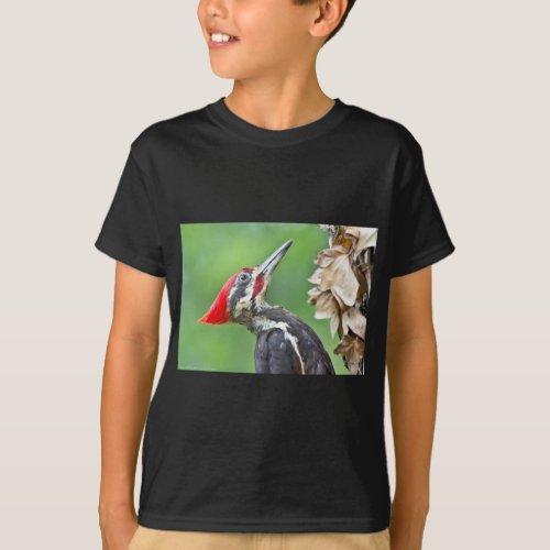Juvenile Pileated Woodpecker Profile Gifts Apparel T_Shirt