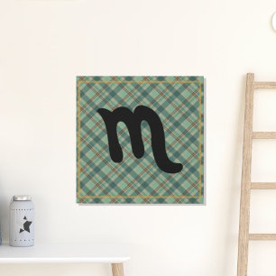 Juvenile Plaid Scorpio Faux Canvas Print