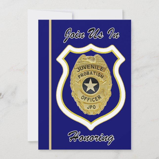 Juvenile Probation Officer Retirement Invitation (Front)