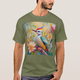 Juvenile Rainbow Woodpecker Fantasy Bird T-Shirt