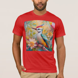Juvenile Rainbow Woodpecker Fantasy Bird T-Shirt