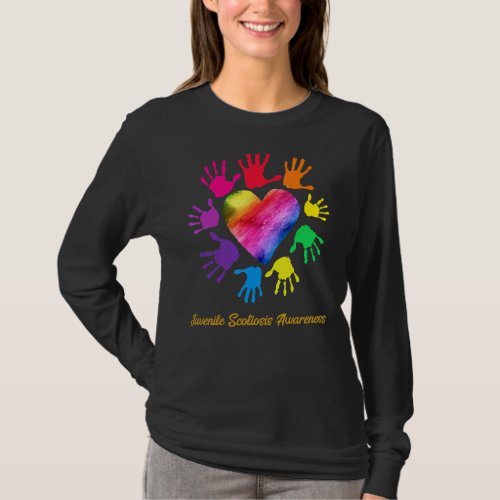 Juvenile Scoliosis Awareness Hands Juvenile Scolio T_Shirt