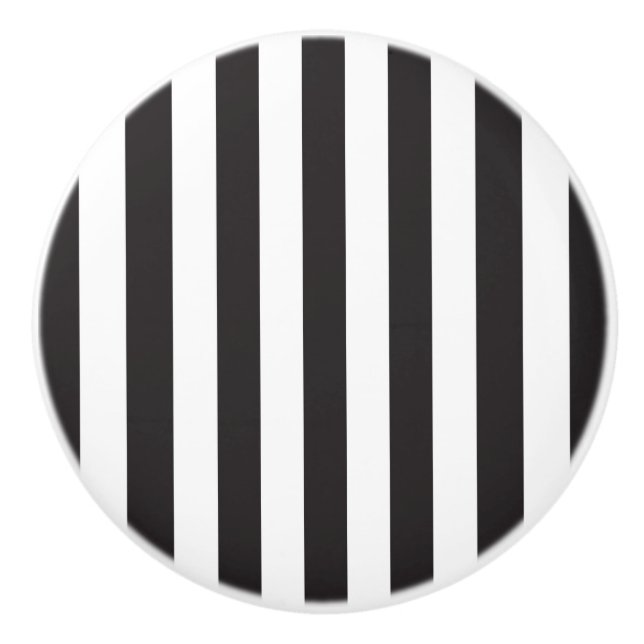 Juventus Torino stripes football club Italy black  Ceramic Knob (Front)