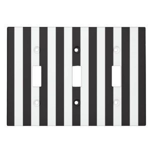 Juventus Torino stripes football club Italy black Light Switch Cover