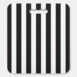 Juventus Torino stripes football club Italy black Seat Cushion