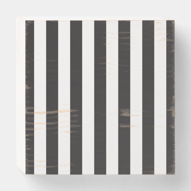 Juventus Torino stripes football club Italy black  Wooden Box Sign (Front Horizontal)