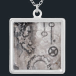 Juxtaposition II Silver Plated Necklace<br><div class="desc">Floral</div>