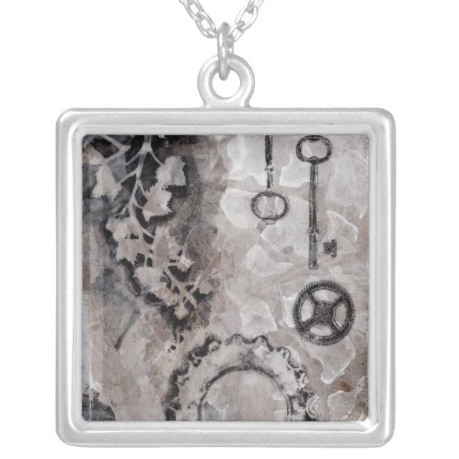 Juxtaposition II Silver Plated Necklace (Front)