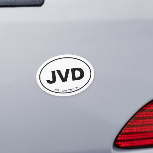 JVD Jost Van Dyke Virgin Islands Euro Oval Car Magnet