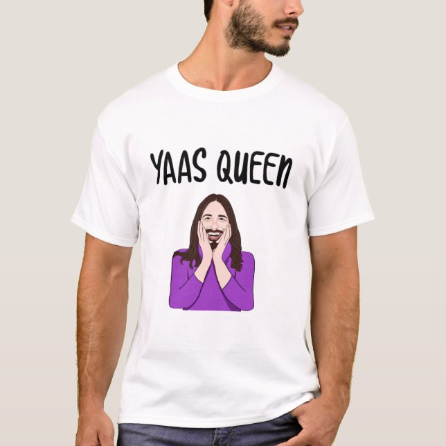 JVN Yaas Queen 2 Fitted V-Neck T-Shirt (Front)