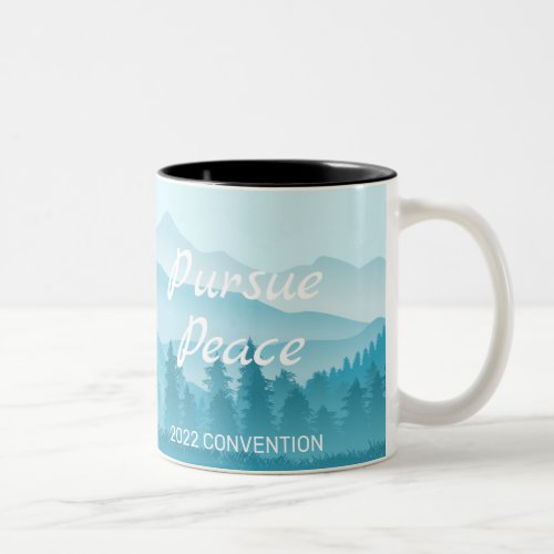 JW 2022 Convention Pursue Peace _ Mountain Two_Tone Coffee Mug