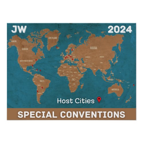 JW 2024 SPECIAL CONVENTIONS _ Host cities Poster