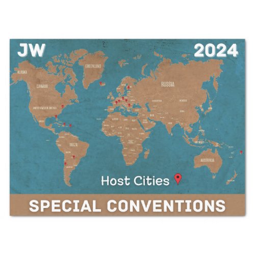 JW 2024 SPECIAL CONVENTIONS _ Host cities Tissue Paper