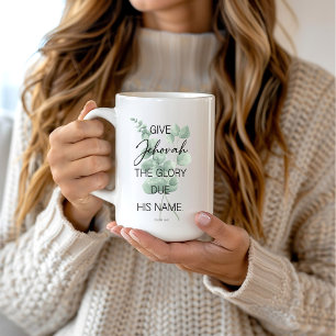 JW 2025 Year Text Mug with Eucalyptus