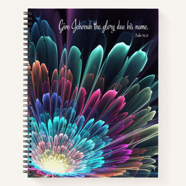 JW 2025 Year Text Notebook for sisters Psalm 96:8 (Front)