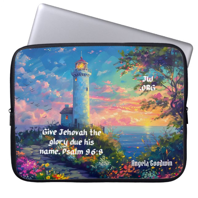 JW 2025 Year Text Psalm 96:8 Personalized Laptop Sleeve (Front)
