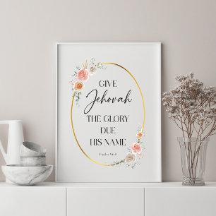 JW 2025 Year Text with Roses Print