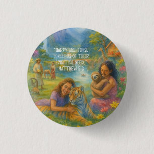JW 2026 Year Text Matthew 5:3 Paradise Scene Button