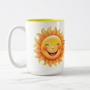 JW 2026 Year Text Matthew 5:3 Smiling Sun Two-Tone Coffee Mug