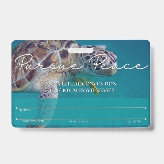 JW Badge | 2022 Regional Convention | Turtles (Front)