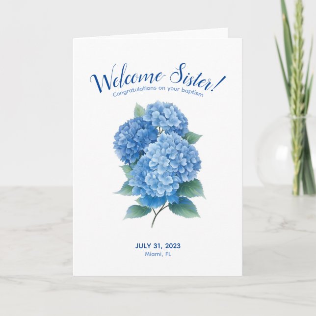 JW Baptism Card, Gift for Sisters | JW Greeting Card (Front)