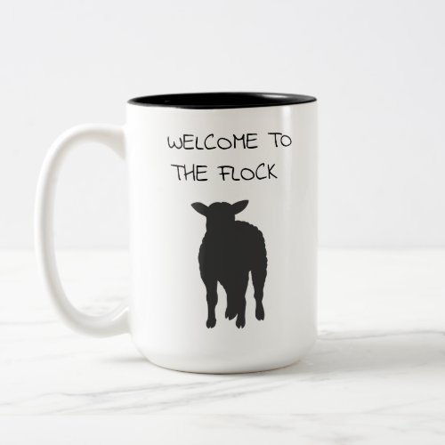 JW Baptism Gift for brothers Welcome to the flock  Two_Tone Coffee Mug