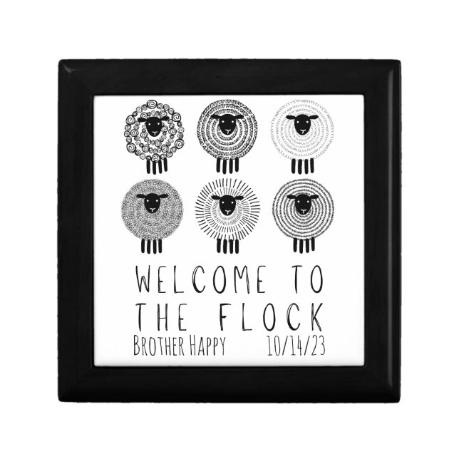 JW Baptism Gift Personalized Welcome to the Flock Box (Front)