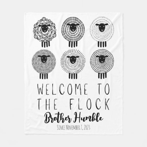 JW Baptism Gift Personalized Welcome to the Flock  Fleece Blanket