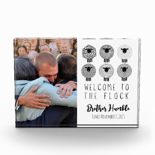 JW Baptism Gift Personalized Welcome to the Flock Photo Block