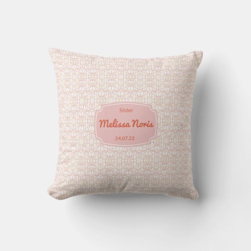 JW Baptism Gifts for sisters _ pastel pink Throw Pillow