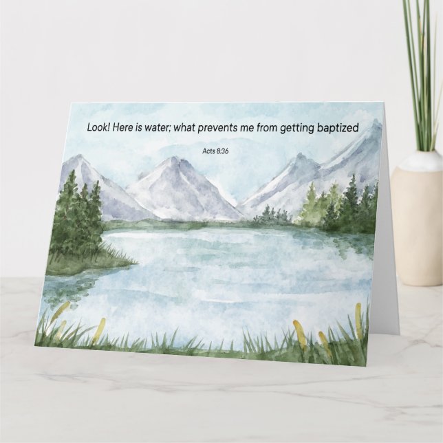 JW Baptism Gifts - Lake Greeting Card (Front)