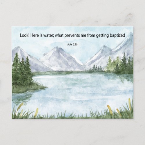 JW Baptism Gifts _ Lake Postcard