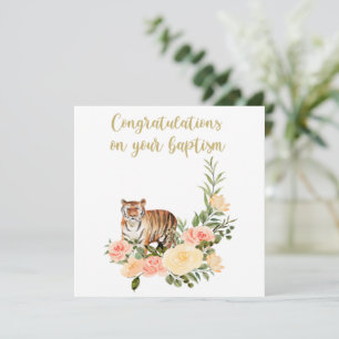 JW Baptism Gifts - Tiger  Card