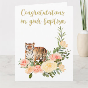 JW Baptism Gifts - Tiger Greeting Card