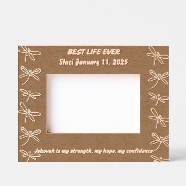 JW Baptism Personalized Keepsake Gift Engraved Frames (Front)