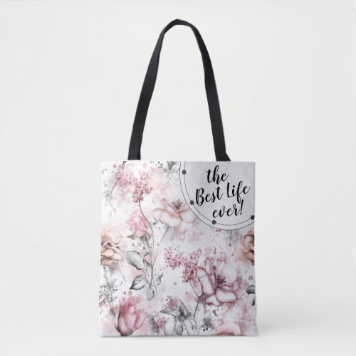 JW Best Life Ever Tote Bag JW Gifts Floral Bag