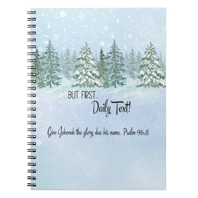 JW "but first, Daily Text!" Notebook for Brothers (Front)
