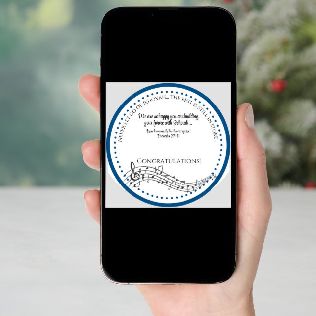 JW Congratulations on Your Baptism Card (Front Digital)