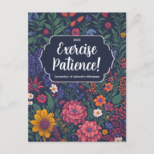 JW Convention Exercise Patience 2023  JW Postcard