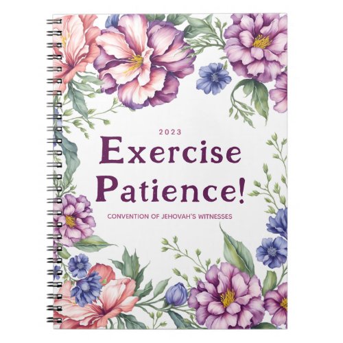 JW Convention Notebook Exercise Patience 2023