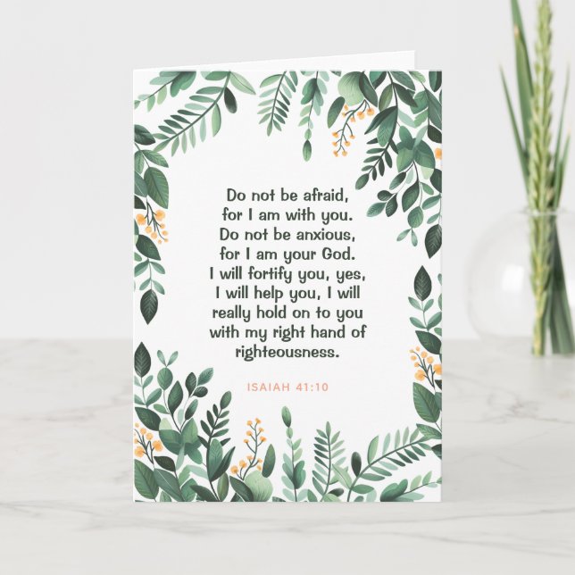 JW Encouragement Greeting Card Isaiah 41:10 (Front)